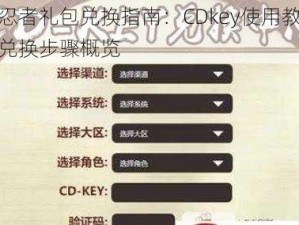 火影忍者礼包兑换指南：CDkey使用教程详解及兑换步骤概览