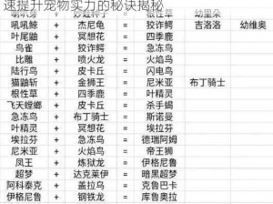 口袋妖怪复刻版宠物升级攻略全方位解析：快速提升宠物实力的秘诀揭秘