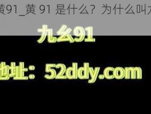 九幺黄91_黄 91 是什么？为什么叫九幺黄 91？