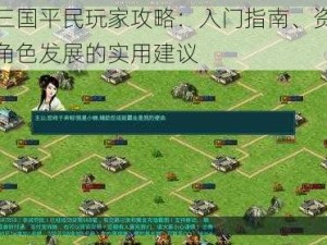 帝王三国平民玩家攻略：入门指南、资源获取与角色发展的实用建议