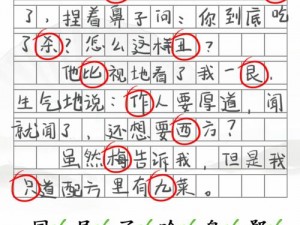 《汉字找茬王：废话文学攻略大揭秘，趣味无穷挑战你智慧与耐心》