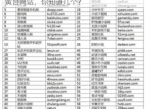 免费100款禁用黄台网站、免费 100 款禁用黄台网站，你知道几个？