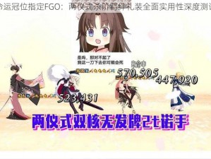 命运冠位指定FGO：两仪式杀阶羁绊礼装全面实用性深度测评