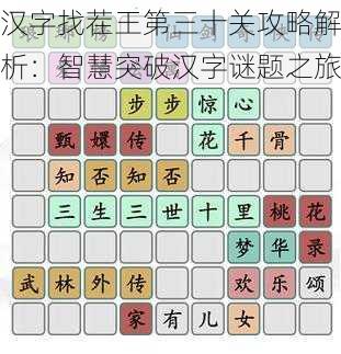 汉字找茬王第三十关攻略解析：智慧突破汉字谜题之旅