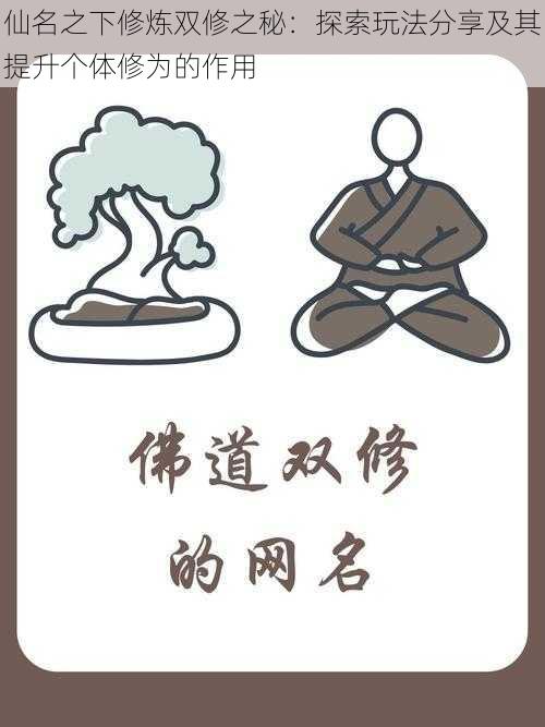 仙名之下修炼双修之秘：探索玩法分享及其提升个体修为的作用