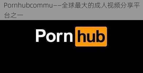 Pornhubcommu——全球最大的成人视频分享平台之一