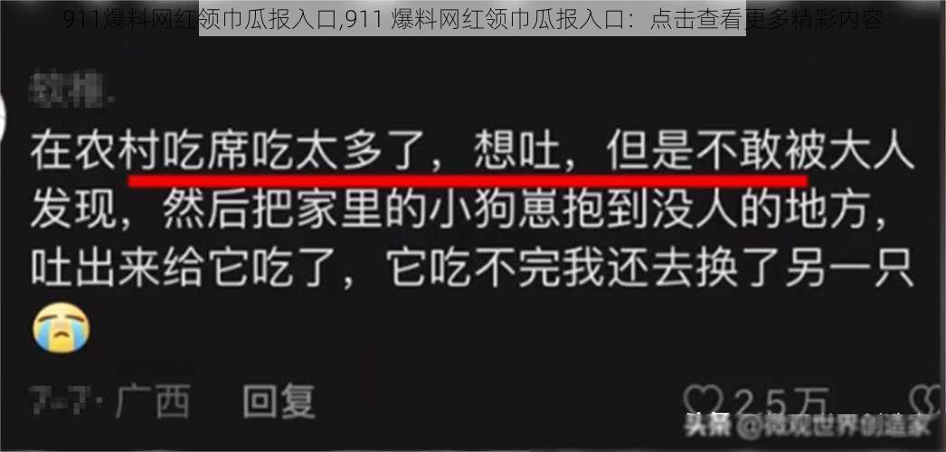 911爆料网红领巾瓜报入口,911 爆料网红领巾瓜报入口：点击查看更多精彩内容