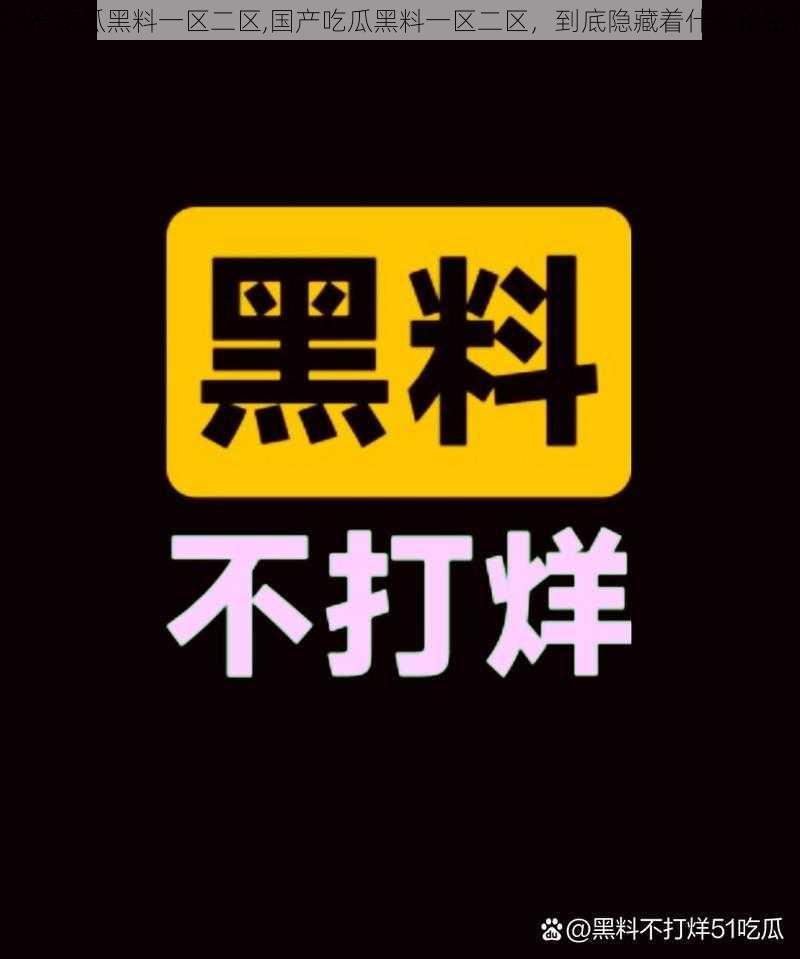 国产吃瓜黑料一区二区,国产吃瓜黑料一区二区，到底隐藏着什么秘密？