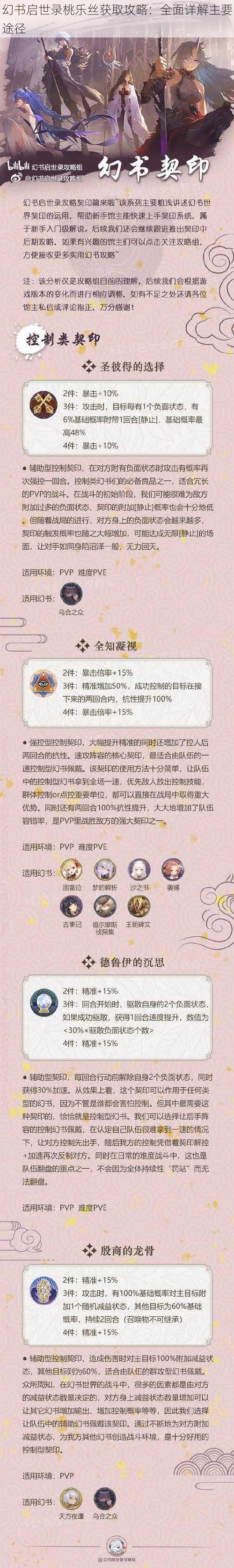 幻书启世录桃乐丝获取攻略：全面详解主要途径