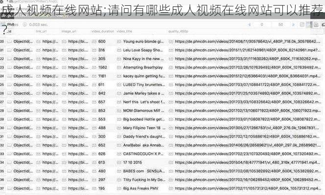 成人视频在线网站;请问有哪些成人视频在线网站可以推荐？