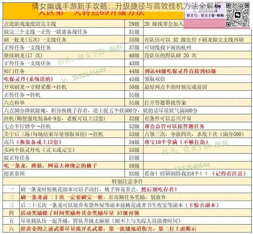 倩女幽魂手游新手攻略：升级捷径与高效挂机方法全解析