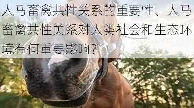 人马畜禽共性关系的重要性、人马畜禽共性关系对人类社会和生态环境有何重要影响？