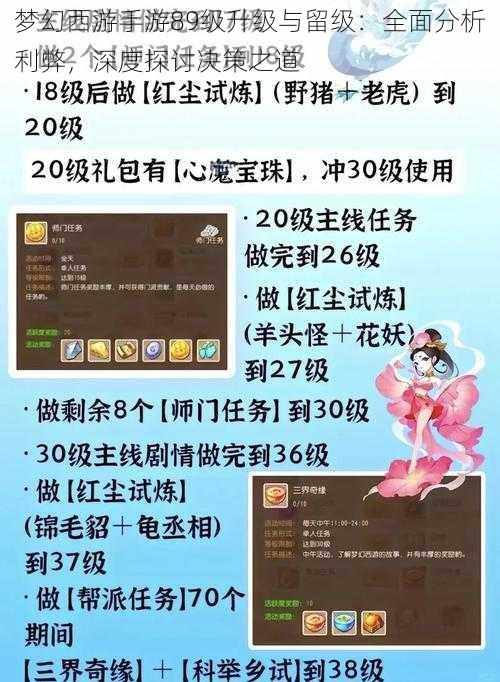 梦幻西游手游89级升级与留级：全面分析利弊，深度探讨决策之道