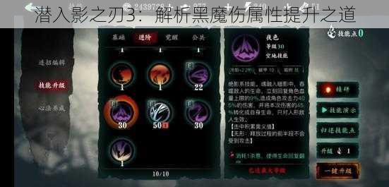 潜入影之刃3：解析黑魔伤属性提升之道