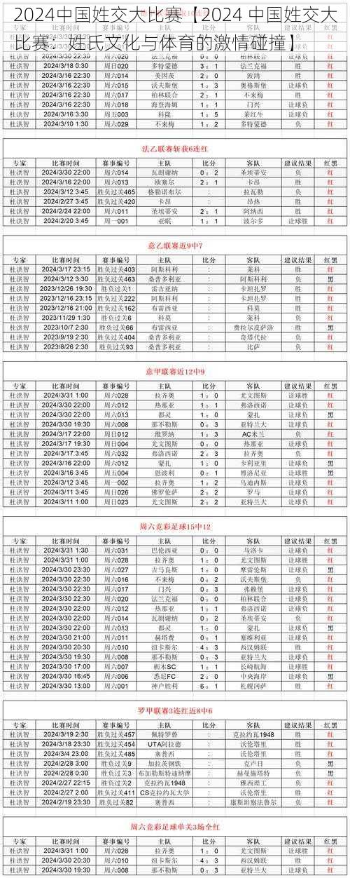 2024中国姓交大比赛【2024 中国姓交大比赛：姓氏文化与体育的激情碰撞】