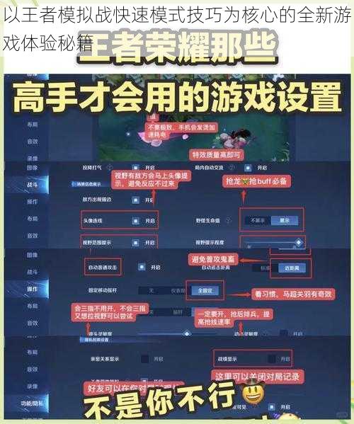 以王者模拟战快速模式技巧为核心的全新游戏体验秘籍