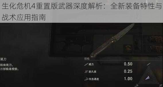 生化危机4重置版武器深度解析：全新装备特性与战术应用指南