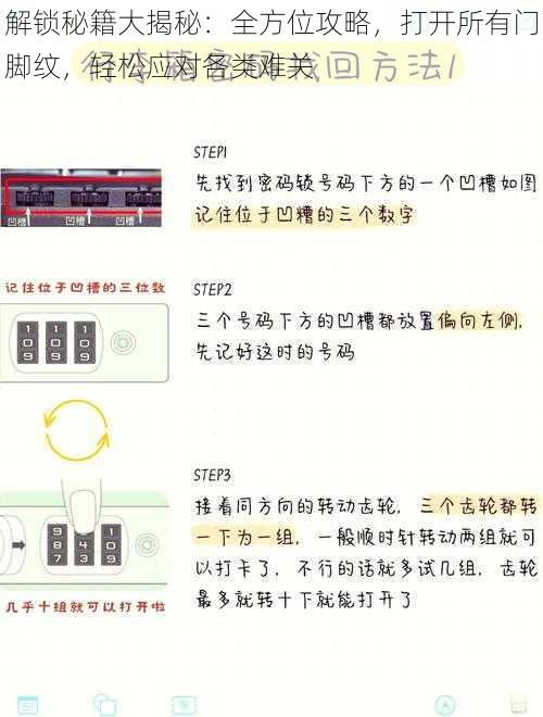 解锁秘籍大揭秘：全方位攻略，打开所有门脚纹，轻松应对各类难关