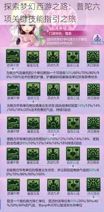 探索梦幻西游之路：普陀六项关键技能指引之旅