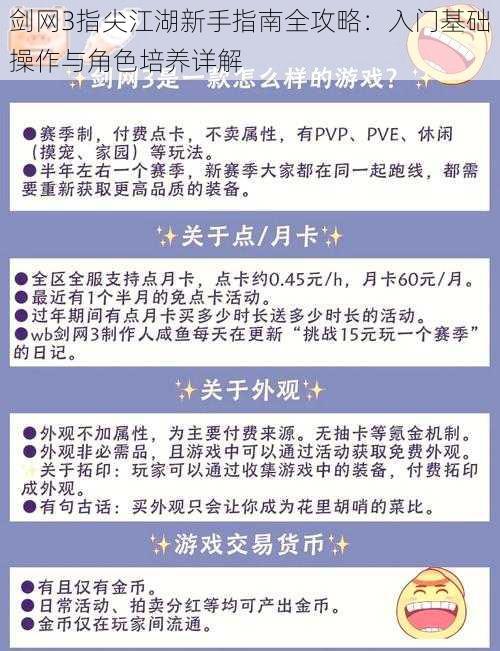 剑网3指尖江湖新手指南全攻略：入门基础操作与角色培养详解