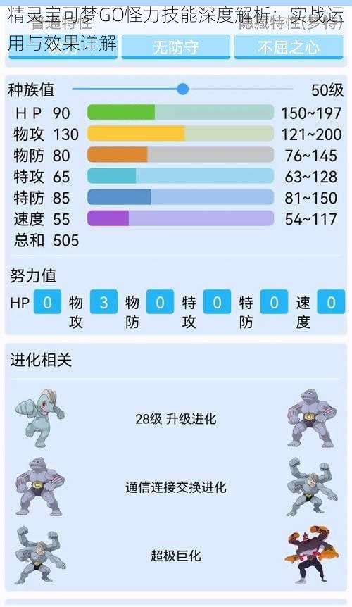 精灵宝可梦GO怪力技能深度解析：实战运用与效果详解