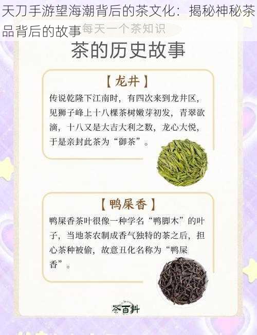 天刀手游望海潮背后的茶文化：揭秘神秘茶品背后的故事